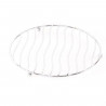 Salvamantel protector metálico cromado redondo resistente dieño de ondas 17 x 17 x 1,4 cm