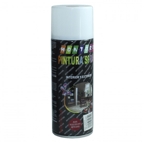 Montoro - Bote de pintura en spray A05 rojo oscuro 400 ml, válido para multitud de superficies de interior y exterior