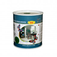 Paintusa - Bote de pintura esmalte verde abeto S811, 375 ml, ideal para interior y exterior, 9.5 x 8.5 x 8.5 cm