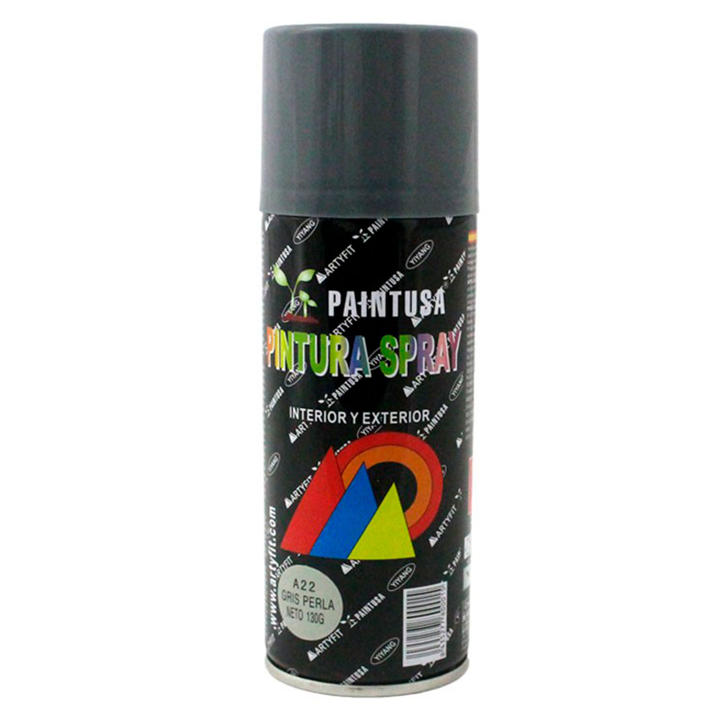 Montoro - Bote de pintura en spray A22 Gris Perla 200 ml. Válido para multitud de materiales de interior y exterior