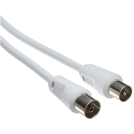 Cable de antena de TV coaxial rg6, macho/hembra, toma de antena, satélite, televisores (Blanco, 1,5 m) Cable de antena de TV coaxial rg6, macho/hembra, toma de antena, satélite, televisores (Blanco, 1,5 m)