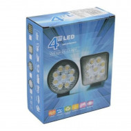 Faro cuadrado agrícola led de largo alcance, con potencia 12-80V, y de 10,6 x 12,5 x 3 cm. Luz para vehículos, con tornillos para engancharlo, con potente y luminosa luz led.