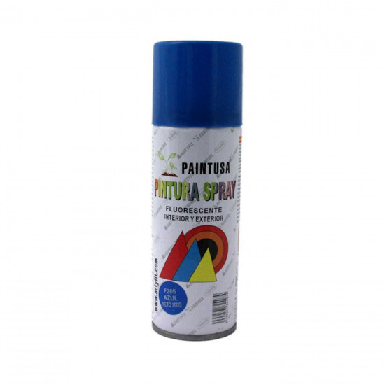 Montoro - Bote de pintura en spray azul fluorescente F205 200 ml, válido para multitud de superficies de interior y exterior