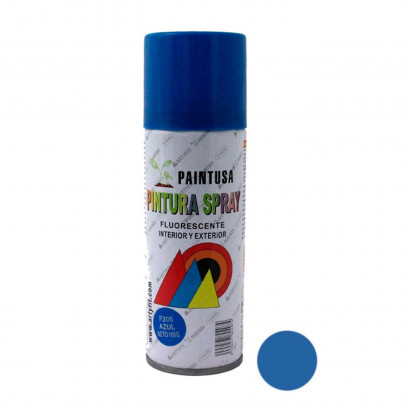 Montoro - Bote de pintura en spray azul fluorescente F205 200 ml, válido para multitud de superficies de interior y exterior