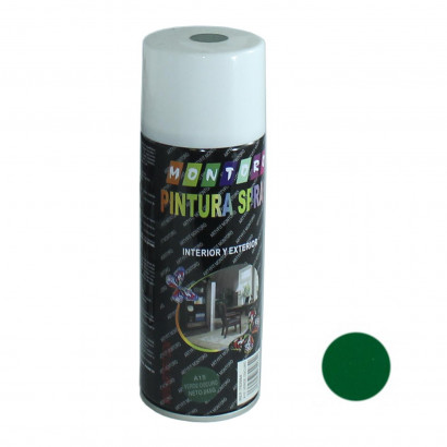 Montoro - Bote de pintura en spray verde oscuro A15 400 ml, válido para multitud de superficies de interior y exterior