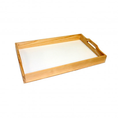 Artema - Bandeja de madera con asas, bandeja de servir comida, 40.3 x 25 x 4.2 cm