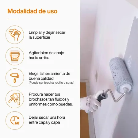 Tradineur - Bote de Pintura Esmalte - Fabricado en España - Ideal para cualquier superficie, Madera, Plástico, Cristal o Cemento