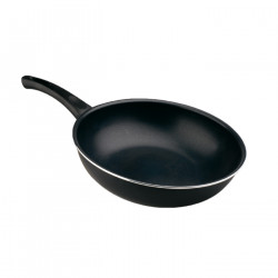 Tradineur - Sartén WOK de inducción rápida antiadherente - Fabricado en Aluminio - Incluye mango de silicona - Apto para inducci