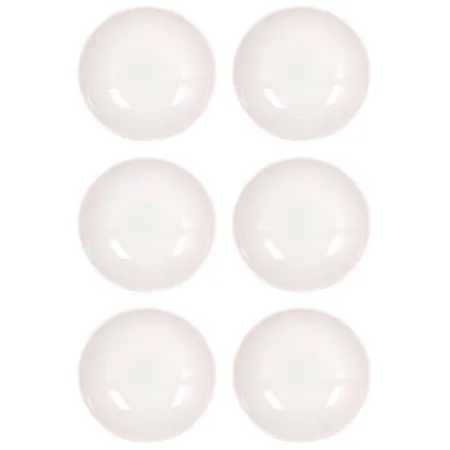 Tradineur - Pack de 6 platos hondos redondos de cerámica, modelo Onda, elegantes, vajilla de cocina, aptos para lavavajillas (Co