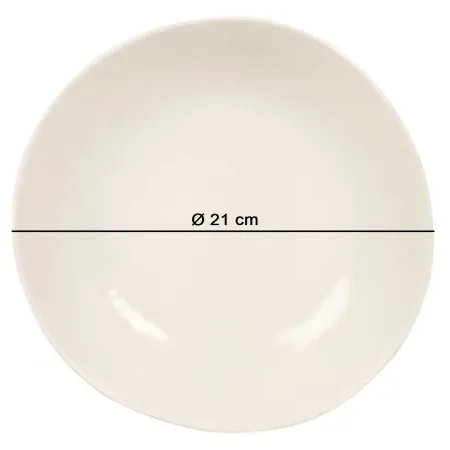 Tradineur - Pack de 6 platos hondos redondos de cerámica, modelo Onda, elegantes, vajilla de cocina, aptos para lavavajillas (Co