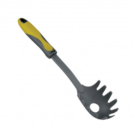 Tradineur - Cucharón para spaguetti de nylon-silicona 30 cm, cazo, cacillo de cocina con agujero para colgar, temperatura máx. 2