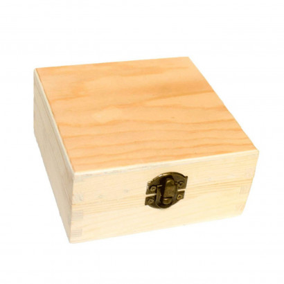 Caja de madera cuadrada con...