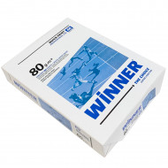 Winner - Pack de 500 folios A4 80 g, papel multiusos para impresora, 1 paquete, 500 hojas, blanco, alta calidad de impresión, fibra de eucaliptos sostenibles