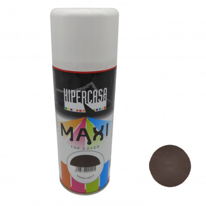 Hipercasa - Bote de pintura en spray color marrón tabaco 400 ml, válido para multitud de superficies de interior y exterior