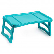 Plastic Forte - Bandeja de cama plegable de plástico 23,5 x 51 x 33 cm. Mesa para desayuno, ordenador portátil con patas plegables (Color surtido)