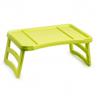 Plastic Forte - Bandeja de cama plegable de plástico 23,5 x 51 x 33 cm. Mesa para desayuno, ordenador portátil con patas plegables (Color surtido)