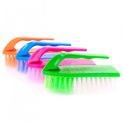 Pamex - Cepillo de plástico para ropa con asa ergonómica y cerdas suaves 14,5 x 7,5 x 6 cm, limpiar polvo o pelos de mascotas (C