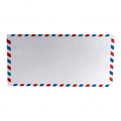 Pack de 15 sobres para correo aéreo 115 x 225 mm, sobres de envío cartas, cierre autoadhesivo, sin ventana, color blanco