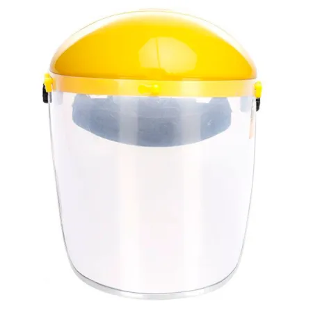 Tradineur - Pantalla de protección facial, visera de seguridad con pantalla de plástico transparente, incluye correa ajustable, 