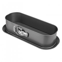 Tradineur - Molde rectangular desmontable con bandeja antiadherente para horno - 35 x 11,5 x 8,2 cm
