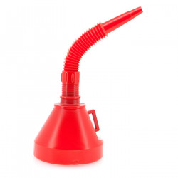 Tradineur - Embudo flexible para combustible de plástico, color surtido. Embudo con filtro para llenado de aceite, gasolina, gas
