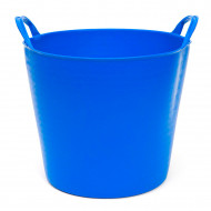 Pamex - Capazo de plástico 26 L azul, apto para uso alimentario. Cubo flexible agrícola 30 x 35 cm