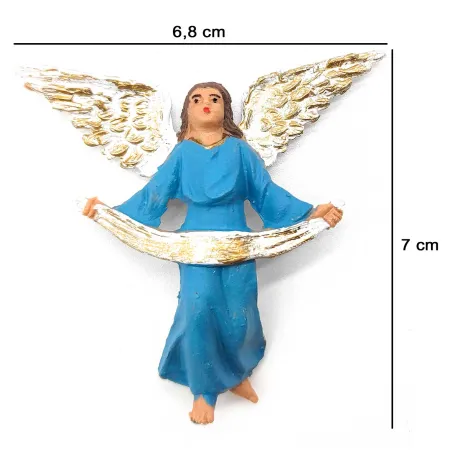 Tradineur - Figura de ángel para Belén, durexina, adorno para nacimiento, portal, pesebre, Navidad, decoración tradicional - 7 c Tradineur - Figura de ángel para Belén, durexina, adorno para nacimiento, portal, pesebre, Navidad, decoración tradicional - 7 c