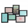 Marco para 6 fotos de pared  de color surtido y múltiple 45,5 x 31 x 2,5 cm, decoración del hogar. Multimarco portafotos de plás