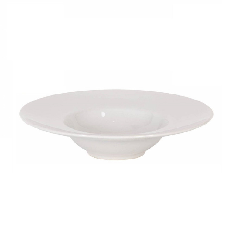 Tradineur - Plato de cerámica hondo para risotto, modelo Bari, vajilla para tapas, pinchos y postres, cocina, hogar, hostelería Tradineur - Plato de cerámica hondo para risotto, modelo Bari, vajilla para tapas, pinchos y postres, cocina, hogar, hostelería