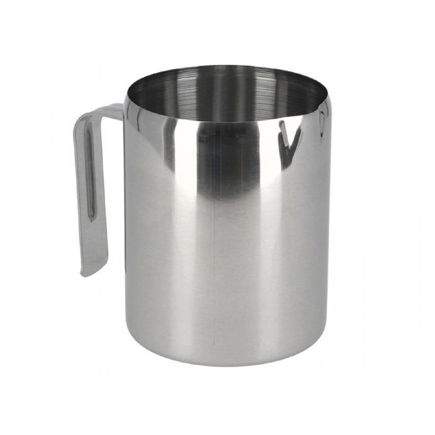 Jarra de leche de acero inoxidable 750 ml, lechera, taza espuma de leche para café, recipiente para calentar 12 x 14 x 9,5 cm, cocina, apto para lavavajillas