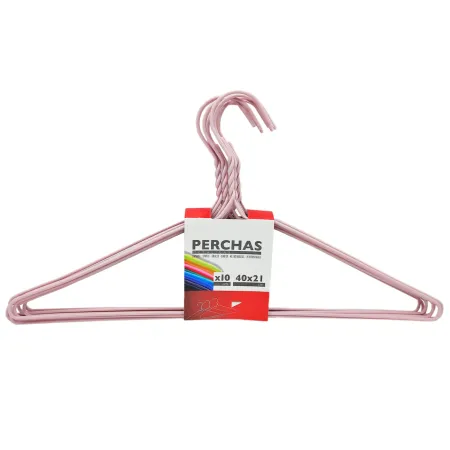 Tradineur - Set de 10 perchas metálicas para ropa, trajes, camisetas, camisas, chaquetas, vestidos, faldas, pantalones, 40 x 21 Tradineur - Set de 10 perchas metálicas para ropa, trajes, camisetas, camisas, chaquetas, vestidos, faldas, pantalones, 40 x 21