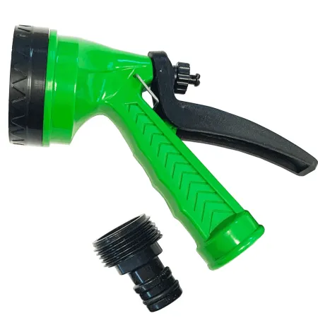 Pistola de riego para jardín con 5 funciones diferentes, pistola pulverizadora para manguera, patrones ajustables, boquilla alta