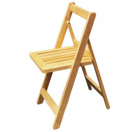 Artema - Silla de madera plegable barnizada de 79 x 39 x 51 cm. Asiento de madera plegable con diseño clásico y elegante. Silla para distintos usos de madera.