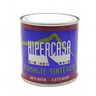 Hipercasa - Bote de pintura esmalte al disolvente gris plata 125 ml, válido para multitud de superficies de interior y exterior, gran adherencia, 6,5 x 6,5 cm