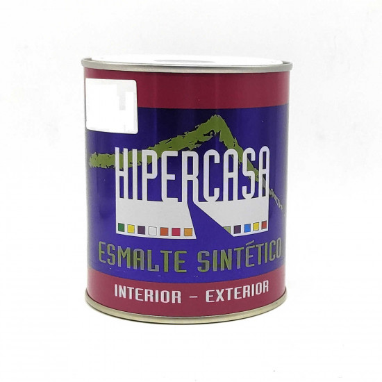 Hipercasa - Bote de pintura esmalte al disolvente rojo vivo 375 ml, válido para multitud de superficies de interior y exterior, gran adherencia, 9,5 x 8 cm