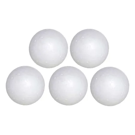 Tradineur - Pack de 5 bolas poliestireno - Técnica de lentejuelas, técnica de servilletas, fieltro, manualidades, decoración - c
