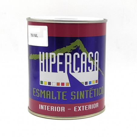 Hipercasa - Bote de pintura esmalte al disolvente color marrón cuero 750 ml, válido para multitud de superficies de interior y e