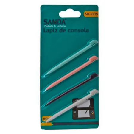 Pack de 4 lápices táctiles de plástico para consola portátil, 9 cm, compatibles con la mayoría de pantallas, duros y resistentes