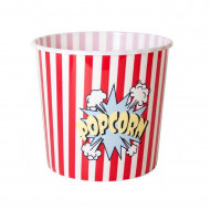 Cubo para palomitas redondo de plástico popcorn cine en casa 24 x 21 cm (diámetro x altura)