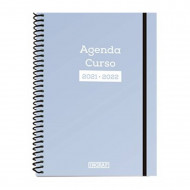 Agenda escolar 4º 2021/2022, tapa dura y goma, 1,5 x 16 x 21 cm, vista diaria, ideal para el curso escolar u oficina, bloc con calendario para anotaciones, color aleatorio