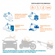 Luz de emergencia autónoma, señal V16 preseñalización de peligro + linterna, homologada, activación automática, autorizada por la DGT, base imantada, amarillo auto