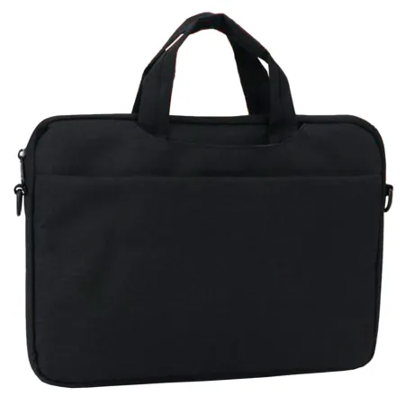 Tradineur - Bolsa para portátil de 13-14 pulgadas, bolso, bandolera, maletín, funda de tela impermeable con asas y correa de hom