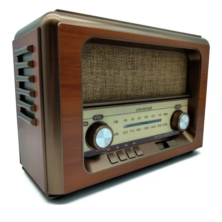 Tradineur - Radio vintage "Hip Hop" portátil - Bluetooth - Bandas AM/FM/SW - Batería recargable - Ranuras USB y TF - Antena retr