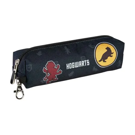 Tradineur - Estuche rectangular para el curso escolar de Harry Potter con los logos de las casas de Hogwarts y cierre de cremall Tradineur - Estuche rectangular para el curso escolar de Harry Potter con los logos de las casas de Hogwarts y cierre de cremall