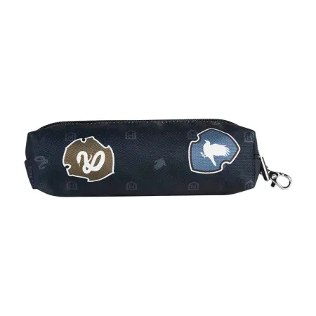 Tradineur - Estuche rectangular para el curso escolar de Harry Potter con los logos de las casas de Hogwarts y cierre de cremall Tradineur - Estuche rectangular para el curso escolar de Harry Potter con los logos de las casas de Hogwarts y cierre de cremall