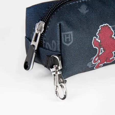 Tradineur - Estuche rectangular para el curso escolar de Harry Potter con los logos de las casas de Hogwarts y cierre de cremall Tradineur - Estuche rectangular para el curso escolar de Harry Potter con los logos de las casas de Hogwarts y cierre de cremall