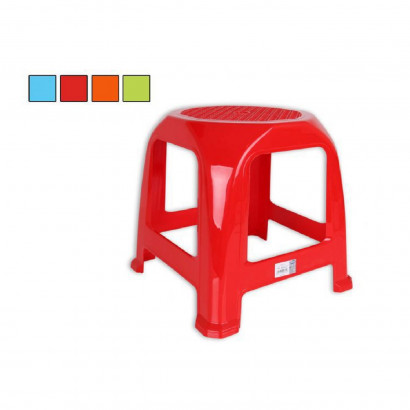 Taburete infantil multiusos de plástico 33 x 26 x 26, banqueta, asiento para niños, resistente y muy ligero, idel para interior o exterior, salón, dormitorio, patio, jardín, color aleatorio