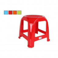 Taburete infantil multiusos de plástico 33 x 26 x 26, banqueta, asiento para niños, resistente y muy ligero, idel para interior o exterior, salón, dormitorio, patio, jardín, color aleatorio