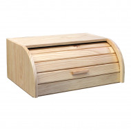 Artema - Panera de madera con tapa de persiana, de 15,5 x 48,1 x 25,8 cm. Recipiente para almacenar pan con tapa, válido para hogar u hostelería. Cajita para almacenamiento de pan.