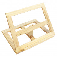 Atril porta libros de madera de pino 20 x 27 cm, soporte de libros plegable, ideal para leer, estudiar, colocar libros de cocina, tablets